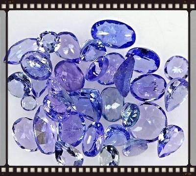 Wonderful Tanzanite Lot Mix  4.80 ct 33 Pieces Ocean Blue 5mmx4mm on Average