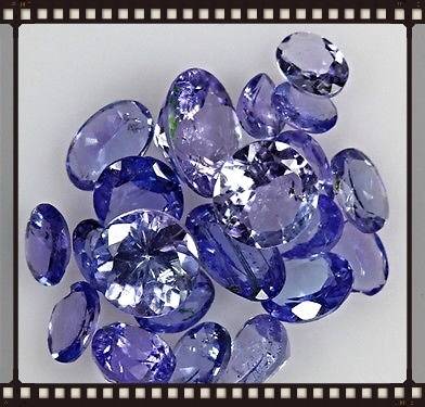Wonderful Tanzanite Lot Mix  5ct 21 Pieces Ocean Blue 6mmx4mm on Average
