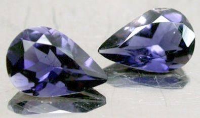 A Grade Iolite 0.60 ct Pair of  Pears 5x3mm