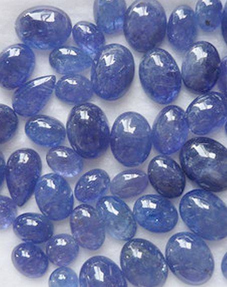 Tanzanite Lot Cabs 35 ct 10 Piece Mix ( Free shipping)