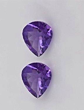 AA  Grade Amethyst 1.10 ct Pear of Pairs 6mmx4mm