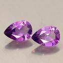 Certified Pair Top AA 0.64 ct   Pear of  Amethyst  5mmx3mm