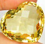 Certfied 2.66 AA Grade Lemon Quartz  Heart
