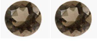 Certfied Smokey Quartz 0.54 ct Pair  Top A Grade3mm Rounds