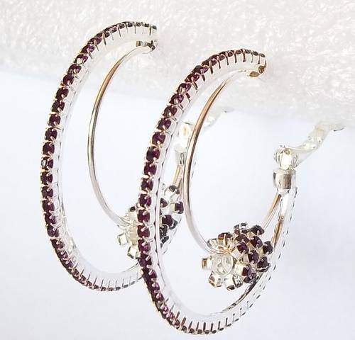 ABSOLUTELY BEAUTIFUL.. DOUBLE HOOP EARRINGS - BID NOW!!!! STUNNING!