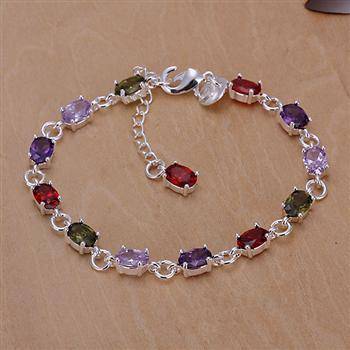 SUPER SPECIAL FOR TODAY ! TOPAZ LINK STERLING SILVER 925 STAMPED BRACELET.... STUNNING ITEM!!!!