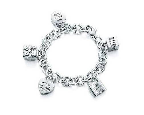 SUPER SPECIAL FOR TODAY ! 925 sterling silver jewelry TIFFANY Bracelet WITH CHARMS!!!!!!!!!!