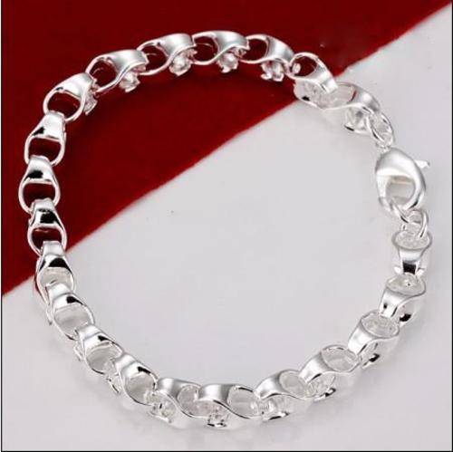 NEW STOCK... PLEASE LOOK!! IMPRESSIVE SILVER LINK BRACELET STAMPED 925--  NEVER BEFORE FOR R1-00!!!!