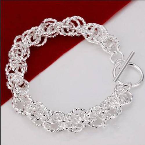 NEW STOCK... PLEASE LOOK!! IMPRESSIVE SILVER LINK BRACELET STAMPED 925--  NEVER BEFORE FOR R1-00!!!!