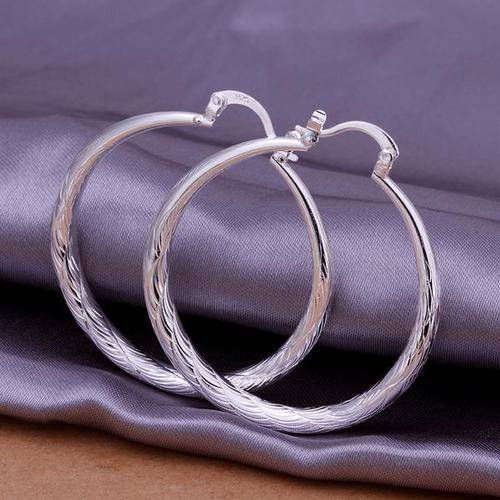 Sterling SILVER 925 stamped Impressive Detailed Hoops! - ABSOLUTELY BEAUTIFUL - PERFECT GIFT!!!!