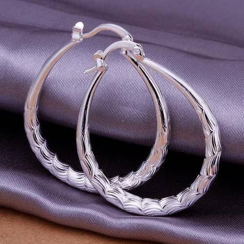 Sterling SILVER 925 stamped Impressive Detailed Hoops!  - ABSOLUTELY BEAUTIFUL - PERFECT GIFT!!!!