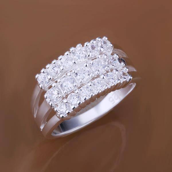 NEW! SILVER 925 BEAUTIFUL WHITE CRYSTAL RING - ABSOLUTELY BEAUTIFUL - PERFECT GIFT!!!!