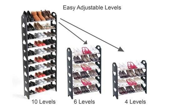 Shoe Storage Rack - Holds up to 30 pairs
