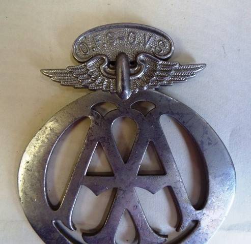 COLLECTABLE O.F.S/O.V.S AA CAR BADGE