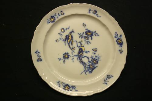 LIMOGES FRANCE "MELUSINE" BY RYNAUD. COBOLT BLUE AND GOLD DESIGN. COLLECTIBLE / DISPLAY PLATE