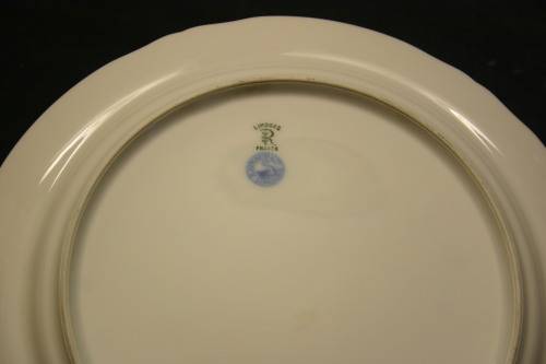 LIMOGES FRANCE "MELUSINE" BY RYNAUD. COBOLT BLUE AND GOLD DESIGN. COLLECTIBLE / DISPLAY PLATE