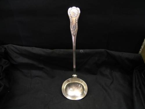 LARGE SIVER SOUP LADLE (SEE BELOW)