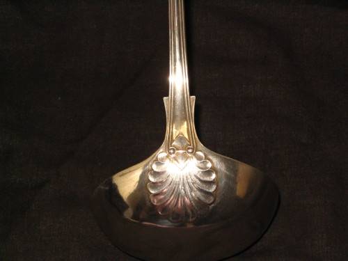 LARGE SIVER SOUP LADLE (SEE BELOW)