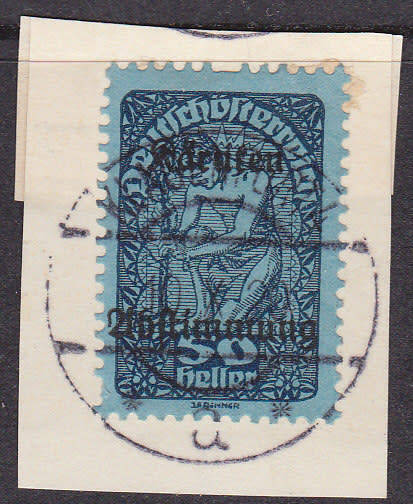 AUSTRIA OVERPRINT ON PIECE.