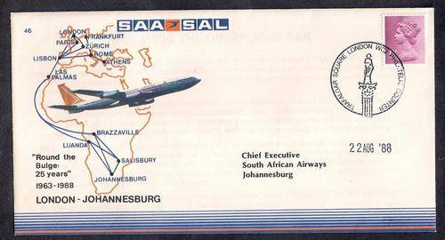 RSA. SAA-SAL. LONDON - JOHANNESBURG. COVER