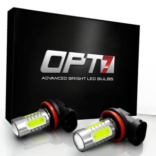OPT7 H11 6000K cool white FOG LED light.