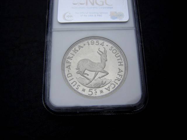 $$$ 1954 5 Shilling NGC PF65 2nd Rarest Date!! $$$