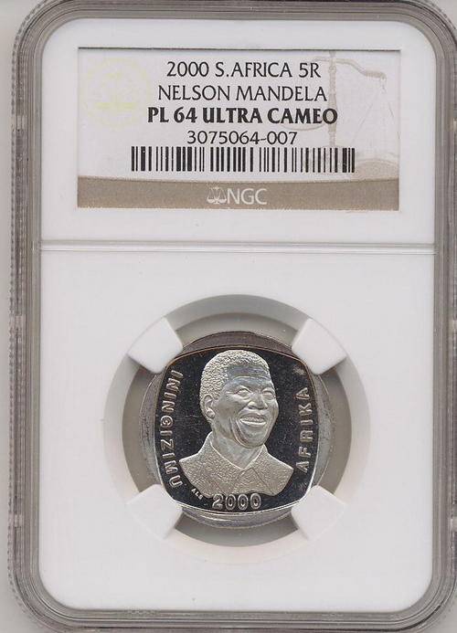 $$$ 2000 Mandela  R5   NGC  PL64 Ultra Cameo! $$$