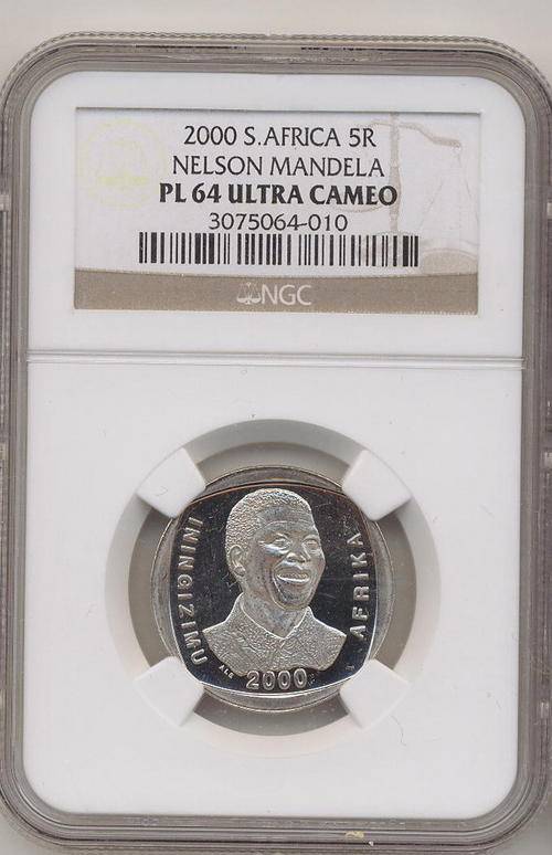 $$$ 2000 Mandela  R5   NGC  PL64 Ultra Cameo! $$$