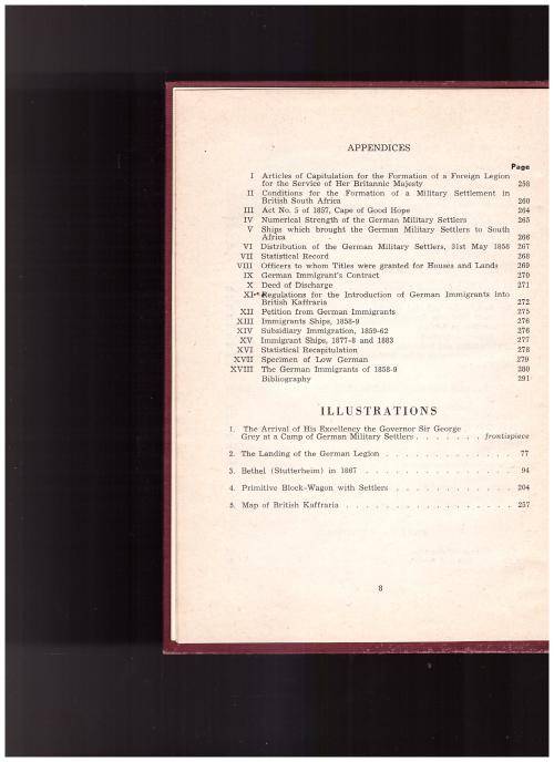 FOR MEN MUST WORK, THE STORY OF GERMAN IMMIGRATION TO THE CAPE, 1ST ED.1954