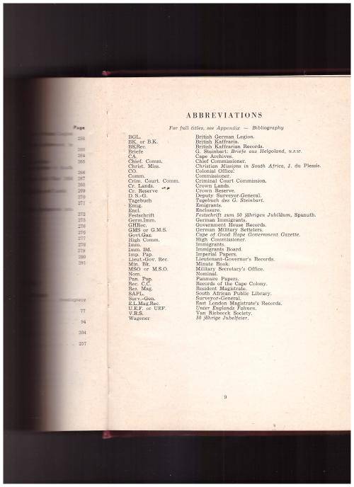FOR MEN MUST WORK, THE STORY OF GERMAN IMMIGRATION TO THE CAPE, 1ST ED.1954