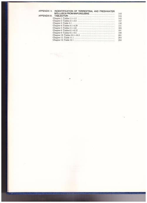 MAPUNGUBWE, AN ARCHAEOZOOLOGICAL INTERPRETATION OF AN IRON AGE COMMUNITY