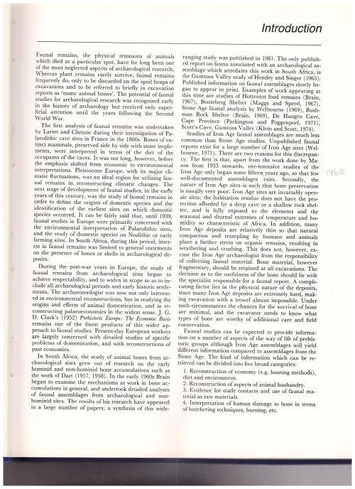 MAPUNGUBWE, AN ARCHAEOZOOLOGICAL INTERPRETATION OF AN IRON AGE COMMUNITY