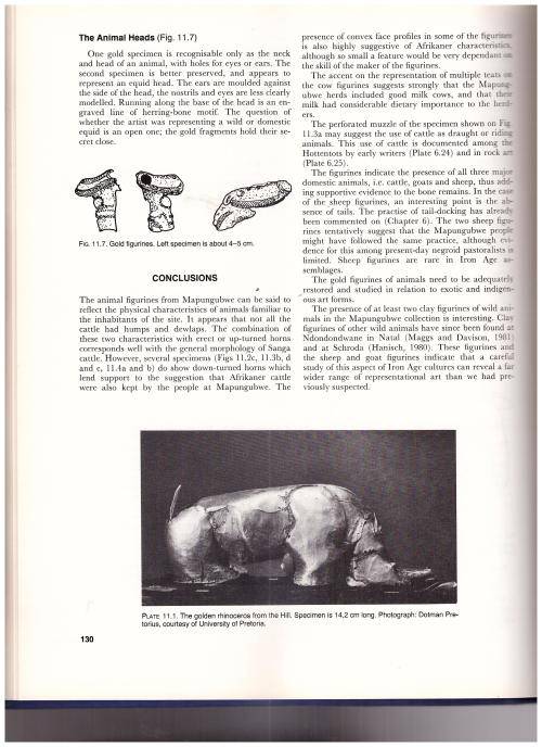 MAPUNGUBWE, AN ARCHAEOZOOLOGICAL INTERPRETATION OF AN IRON AGE COMMUNITY