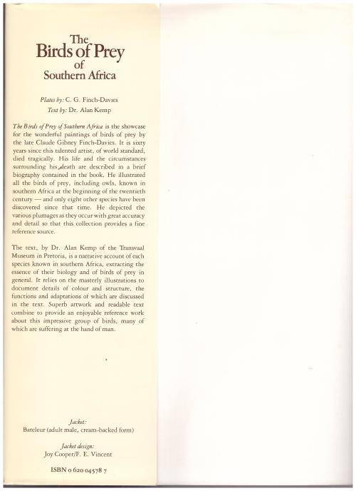 BIRDS OF PREY OF SOUTHERN AFRICA LIMITED COPIES