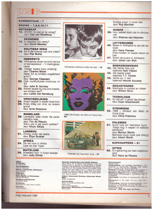 INSIG FREBRUARIE 1988