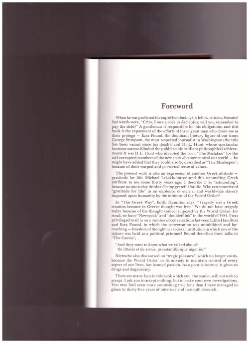THE WORLD ORDER, A STUDY IN THE HEGEMONY OF PARASITISM *SIGNED*