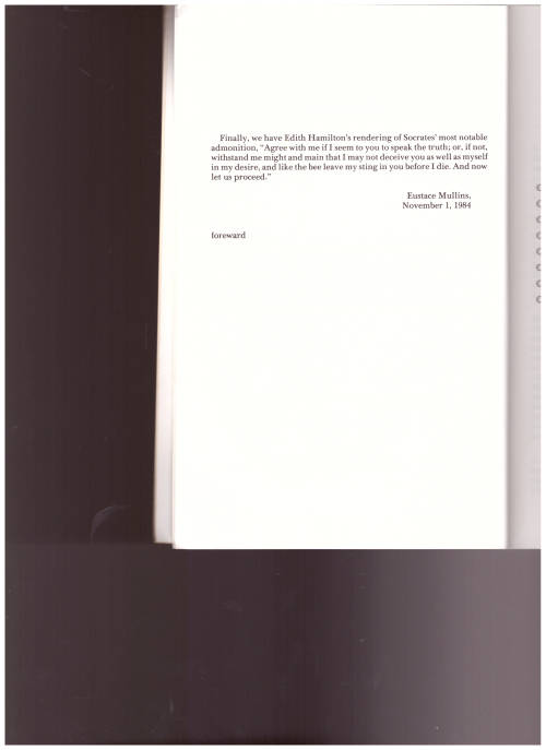 THE WORLD ORDER, A STUDY IN THE HEGEMONY OF PARASITISM *SIGNED*