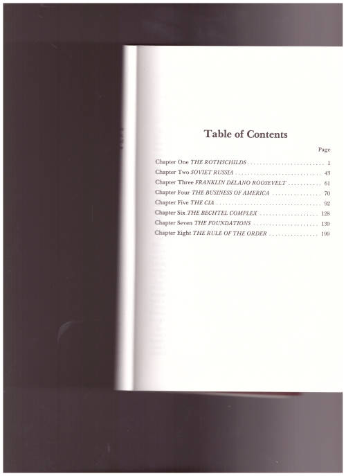 THE WORLD ORDER, A STUDY IN THE HEGEMONY OF PARASITISM *SIGNED*