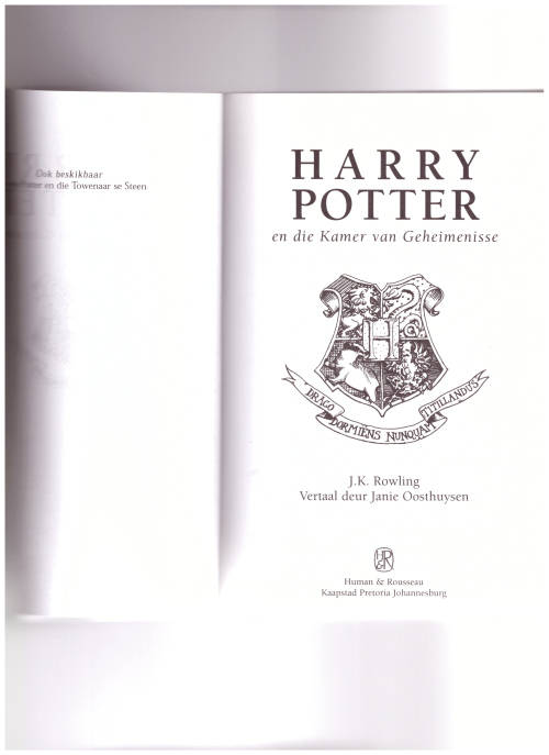 HARRY POTTER EN DIE KAMER VAN geheimENisse