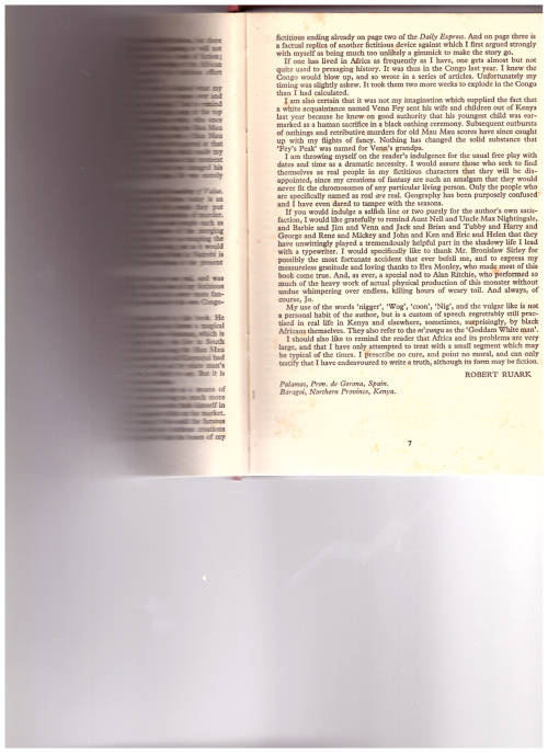 UHURU by ROBERT RUARK