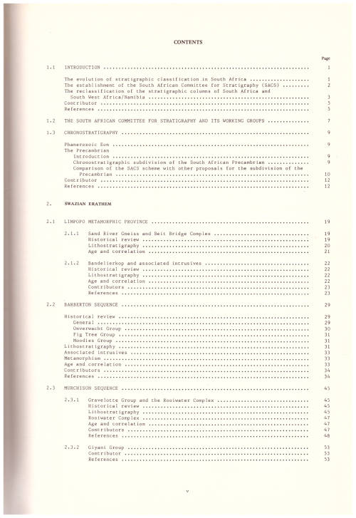 REPUBLIC OF SOUTH AFRICA GEOLOGICAL SURVEY, STRATIGRAPHY OF SOUTH AFRICA