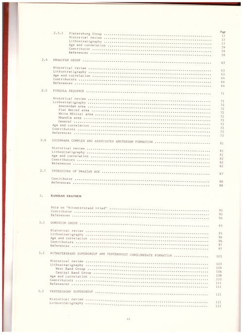 REPUBLIC OF SOUTH AFRICA GEOLOGICAL SURVEY, STRATIGRAPHY OF SOUTH AFRICA