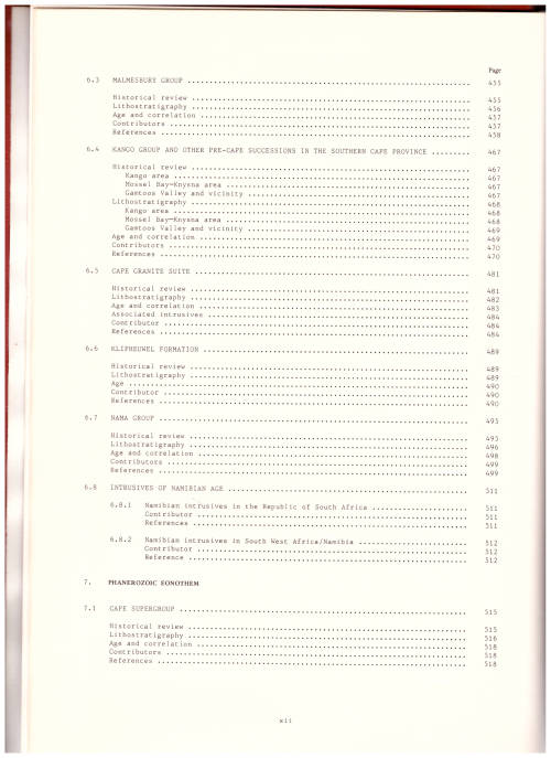 REPUBLIC OF SOUTH AFRICA GEOLOGICAL SURVEY, STRATIGRAPHY OF SOUTH AFRICA