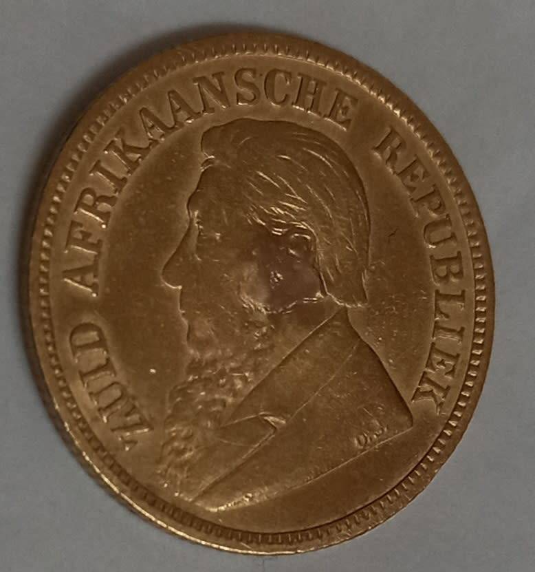 ZAR 1892 Kruger half pound Gold, Double Shaft