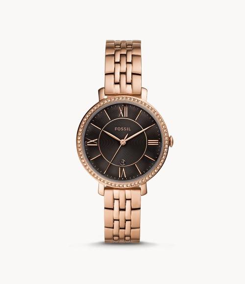 FOSSIL ES4723 Jacqueline Three-Hand Rose-Gold-Tone Stainless-Steel Watch