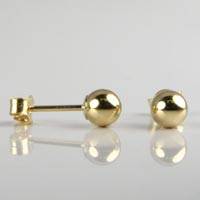 ** 9ct Gold 5mm Ball Stud earrings**