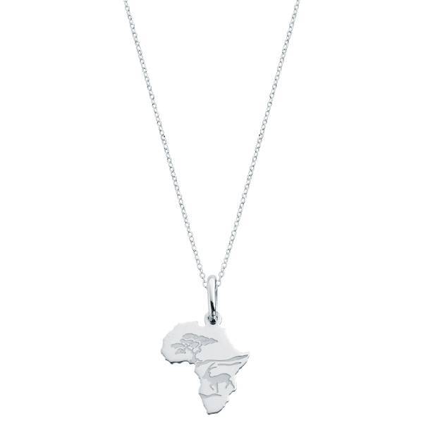 ** SILVER Persona Africa pendant on SILVER chain **