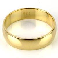** 9ct Gold 5mm half round wedding band **
