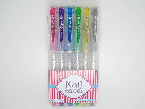 NEWEST NAIL ART! Glitter Gel Nail Art Pens 6 Pack