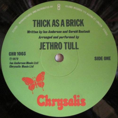 JETHRO TULL - THICK AS A BRICK (LP/VINYL)**GATEFOLD**